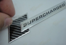 Aluminum Metal Supercharged Auto Car Trunk Tailgate Sticker Emblem Badge Decals