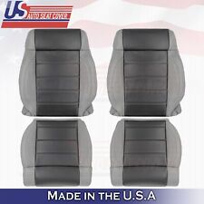 2007 Fits Jeep Wrangler Driver Passenger Leather Seat Cover 2 Tone Gray