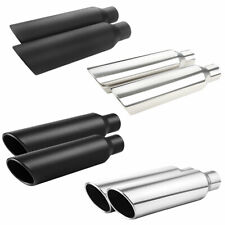 Universal Angle Cut Stainless Steel Exhaust Tips 2.5 Inlet 4 Outlet 2packs