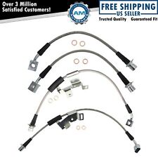 Stainless Steel Front Rear Brake Hose Set Fits 2007-2014 Cadillac Chevrolet Gmc