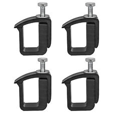 Set Of 4 Mounting Clamp For Pickup Truck Cap Camper Shell Topper Short Bed Black