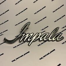 Vintage 1970s Chevrolet Impala Emblem Fender Badge Metal Script 337693