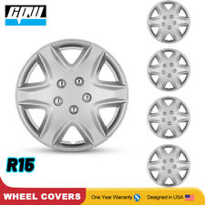 15 4pc Silver Wheel Covers Hubcaps On Full Hub Caps Fits R15 Tire Steel Rim