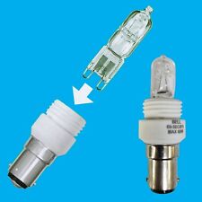 2x 28w G9 Halogen Clear Capsule Light Bulb Sbc B15 To G9 Adaptor Converter