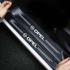 Car Door Sticker Carbon Leather Fiber Door Sill Plate For Opel Astra Corsa 4pcs