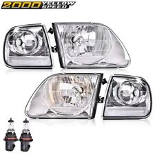 Clear Chrome Headlights Corner Lights Fit For 1997-2003 Ford F150 Expedition