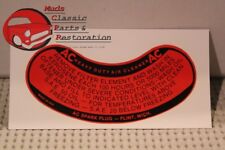 Chevy Air Cleaner Decal For All Passenger Car Dual Four Barrels 1956 And Later