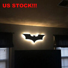 Us Stock The Batman Logo Led Bedroom Night Light Wireless Remote Control Gifts