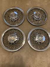 Set Of 1970-1996 Fits Impala Caprice Wire Spoke 15 Hubcaps Wheelcovers