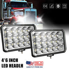 2x 4x6 Inch Led Headlight For Jeep Truck Led Work Light Driving Spot Fog Light