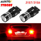 Auxito 3157 Red Led Strobe Flashing Blinking Brake Tail Light Parking Bulbs 3156