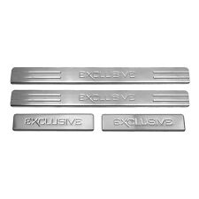 Door Sill Cover For Cadillac Chrome Exclusive Scuff Plate Protector S.steel 4pcs