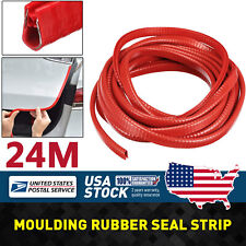 24m Car Edge Red Trim Molding Rubber Seal Strip Protector For Subaru Wrx Sti