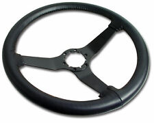 Corvette C3 Reproduction Steering Wheel Black Leather Black Spokes 1980-1981