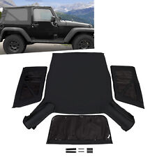 For Jeep Wrangler 2 Door Models 2007-2018 Replacement Tinted Windows Soft Top