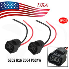 Female Plug Connector Wiring Pigtail Harness For Drl Fog Lights H16 5202 Psx24w