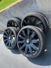 26 Gloss Black Forgiato Flow 004 Wheels Rims Tires 6x139.7 Escalade Tahoe Gmc