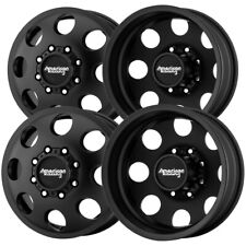 Set Of 4 16 Inch American Racing Ar204 Baja Dually 8x6.5 Black Wheels Rims