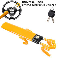 Universal Car Steering Wheel Lock Twin Bar Anti Theft Security Heavy Duty Yellow