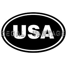 Usa Vinyl Sticker Decal Euro Oval Choose Size Color