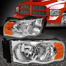 For 02-05 Dodge Ram 1500 2500 3500 Chrome Housing Amber Corner Headlight Lamps