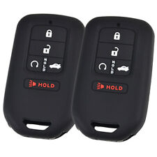 For Honda Civic Accord Cr-v Hr-v Pilot 16-20 Silicone Key Cover Fob Case 2pcs