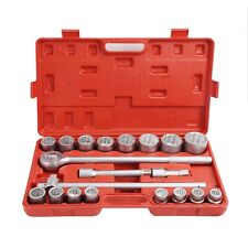 21 Pc 34 In Drive Socket Wrench Set 12-point Metric Ratchet Extension Bar
