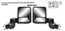 Pair Leftright Side Chrome Tow Mirror For 19 To 24 Chevry Silverado Gmc Sierra