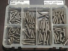 150 Pcs 8 With 6 Phillips Oval Head Stainless Trim Moulding Screws Assortment