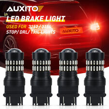 4pcs Auxito 3157 3057 3157r Super Red Led Turn Signal Brake Tail Light Bulb 3156