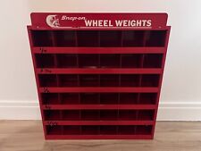Snap-on Tools Usa Vintage Collectible Red Metal Wheel Weights Wall Cabinet 24x24