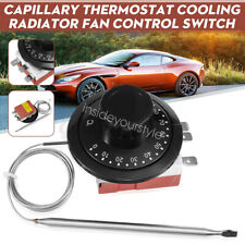 Adjustable Thermostat Water Temp Switch Probe Kit Electric Radiator Fan Control