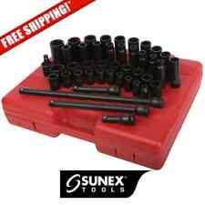 Sunex Tools 2569 43 Pc 12 Dr. Metric Master Impact Socket Set New