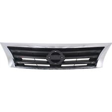 Front Upper Bumper Mounted Grille For 2013-2015 Nissan Altima Chrome Sheell