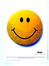 1999 Jeep 4 X 4 Smiley Face Antenna Ball Beard Stubble Vintage Original Print Ad