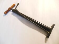 Vintage Tire Air Hand Pump For Cars Bicyles Wooden Handle Works Good Condition