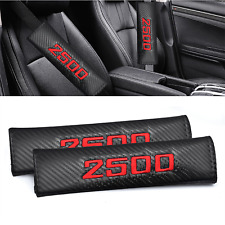 2pcs For Ram 2500 Cab Pickup Red Color Embroidered Seat Belt Shoulder Pad Covers