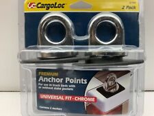 Cargoloc 82485 Universal Truck Bed Chrome Plated Anchor Tie Down Loop Hooks Pair