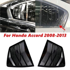 2pcs For Honda Accord 2008-13 Gloss Black Side Window Louver Shutter Cover Trim