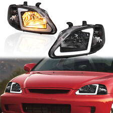 2pcs Drl Lamps Led Headlights Assembly For Honda Civic Ek Ej 1.6l 1999 2000