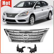 Front Shell Silver Insert W Chrome Grille For 2013-2015 Nissan Sentra Ni1200252