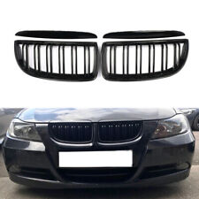 Glossy Double Slat Front Kidney Grill Grilles For Bmw 3 Series 2005-2008 E90 E91