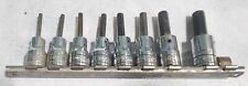 Snap-on 38 Drive Sae 8 Piece Allen Hex Bit Socket Tool Set 18 To 38 As-is