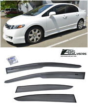 For 06-11 Honda Civic Sedan Jdm Mugen Ii Style Side Window Vents Rain Deflectors