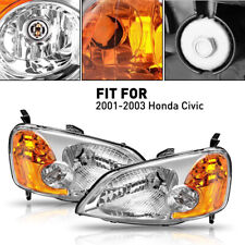 Fits For 2001 2002 2003 Honda Civic Headlights Head Lamps Left Right Side Eov