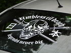 Ruthless Til Death Rear Window Decal Car Sticker Banner Jdm Vinyl Graphic Kanji