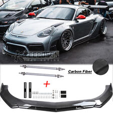 For Porsche Cayman 987 981 Gt4 Front Bumper Lip Splitter Spoiler Body Kit Carbon