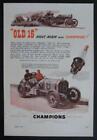1906 Old 16 Locomobile Vanderbilt Cup 1953 Champion Spark Plug Ad