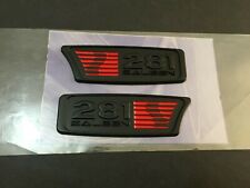 S281 Emblems Of Saleen 281 Emblem New Never Installed Matte Black Red -1pair
