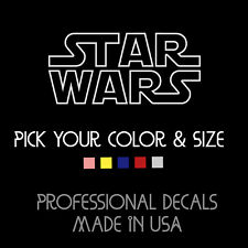 Star Wars Logo Force Jedi Sticker Vinyl Decal Car Window Usa Made